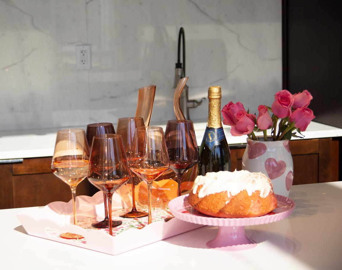 the giselle collection – set of 6 nude-toned wine glasses in caramel blush, silk brandy brown & chocolate