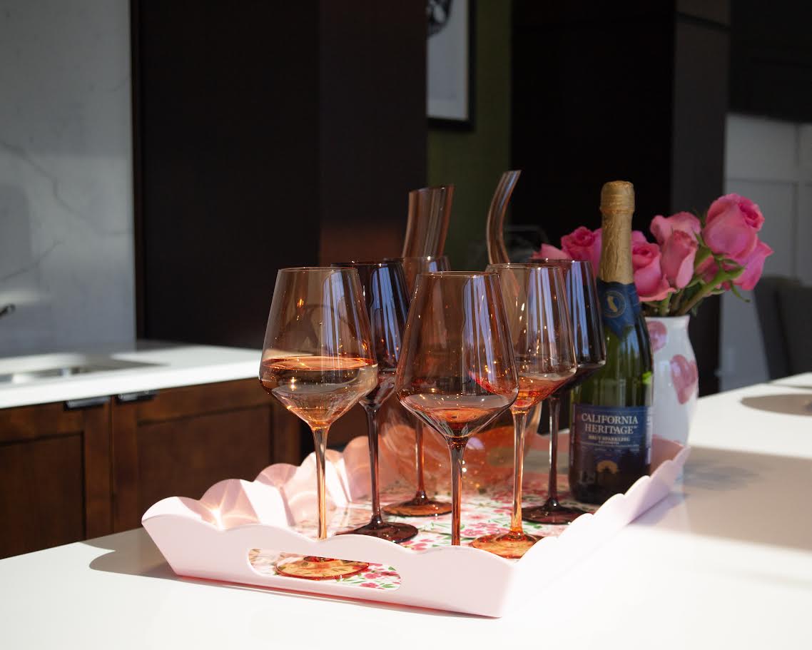 the giselle collection – set of 6 nude-toned wine glasses in caramel blush, silk brandy brown & chocolate