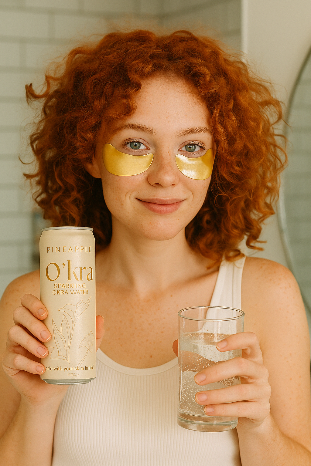 o’kra – sparkling okra water (pineapple) | hydration & skin health (pre-order)