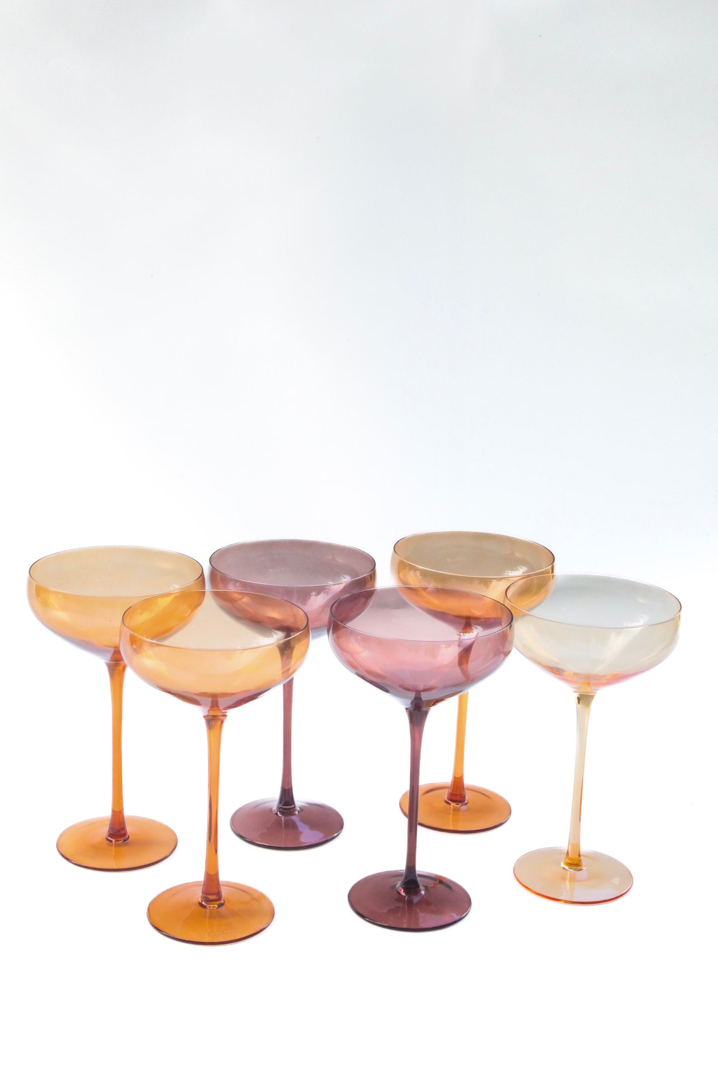 nude coupe glasses - set of 6