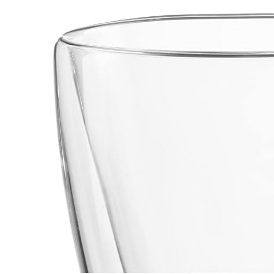 clear insulated double wall glass cup set