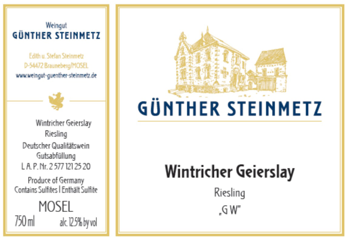 2023 steinmetz mosel wintricher geierslay trocken riesling