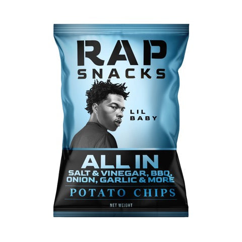 rap snacks lil baby | all in potato chips (10 bags)