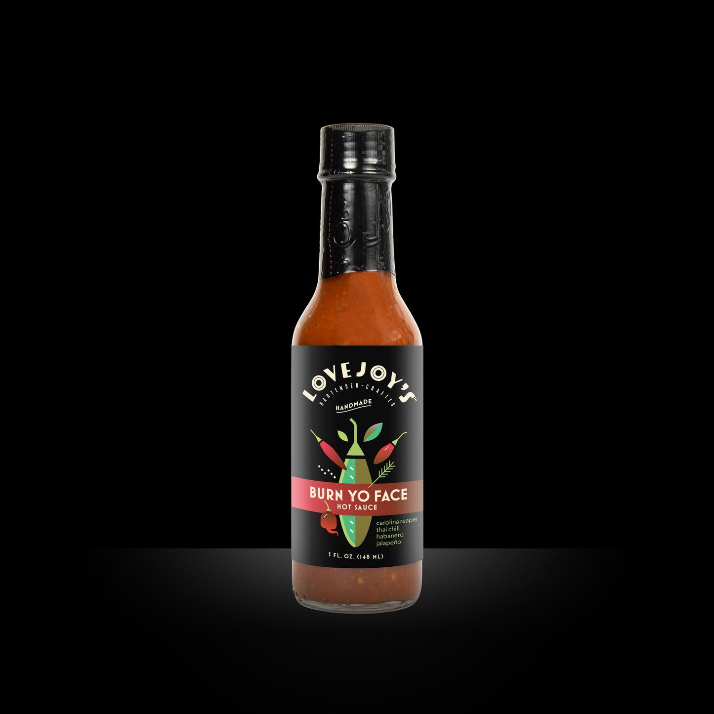 burn yo face hot sauce 5oz(148ml)