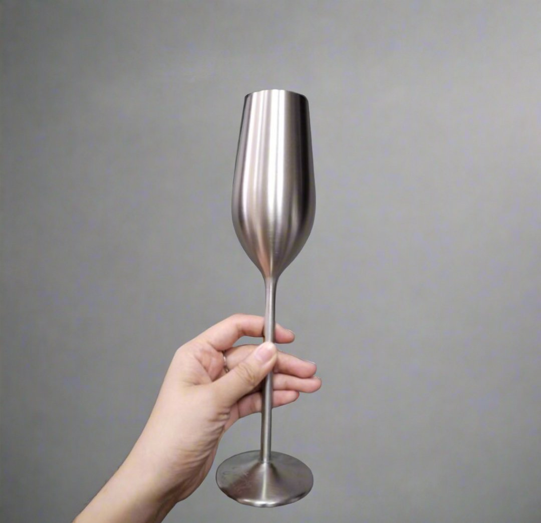 unbreakable champagne flutes (silver)