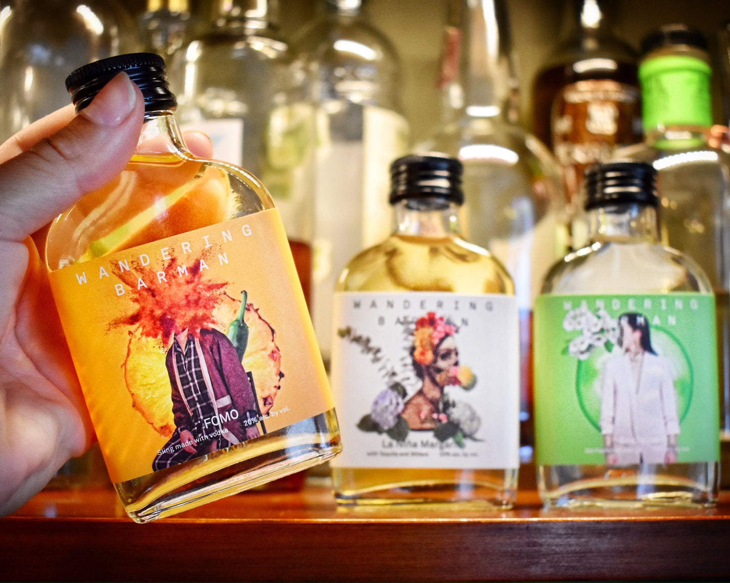 wandering barman 'fomo' pineapple turmeric organic vodka sling