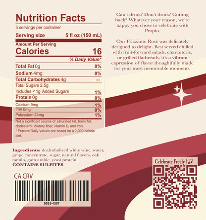 Propio Non‑Alcoholic Frizzante Rosé