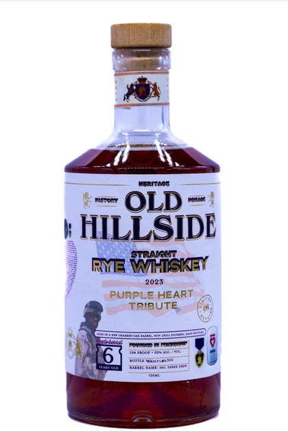 Old Hillside Straight Rye Purple Heart Tribute
