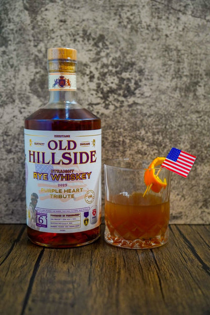 Old Hillside Straight Rye Purple Heart Tribute