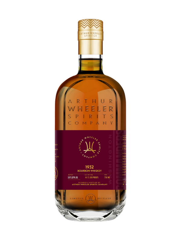 arthur wheeler spirits company "1932" bourbon whiskey (maryland)