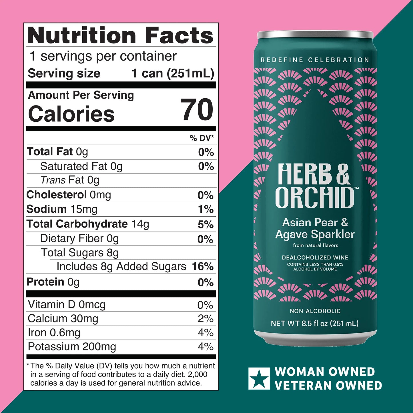 herb & orchid asian pear & agave sparkler