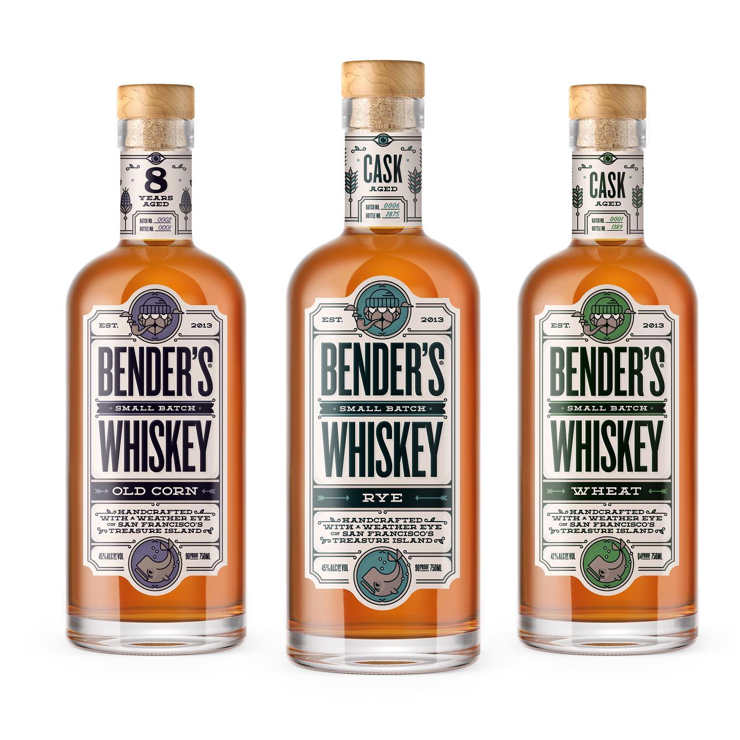 bender's small batch wheat whiskey 3 year