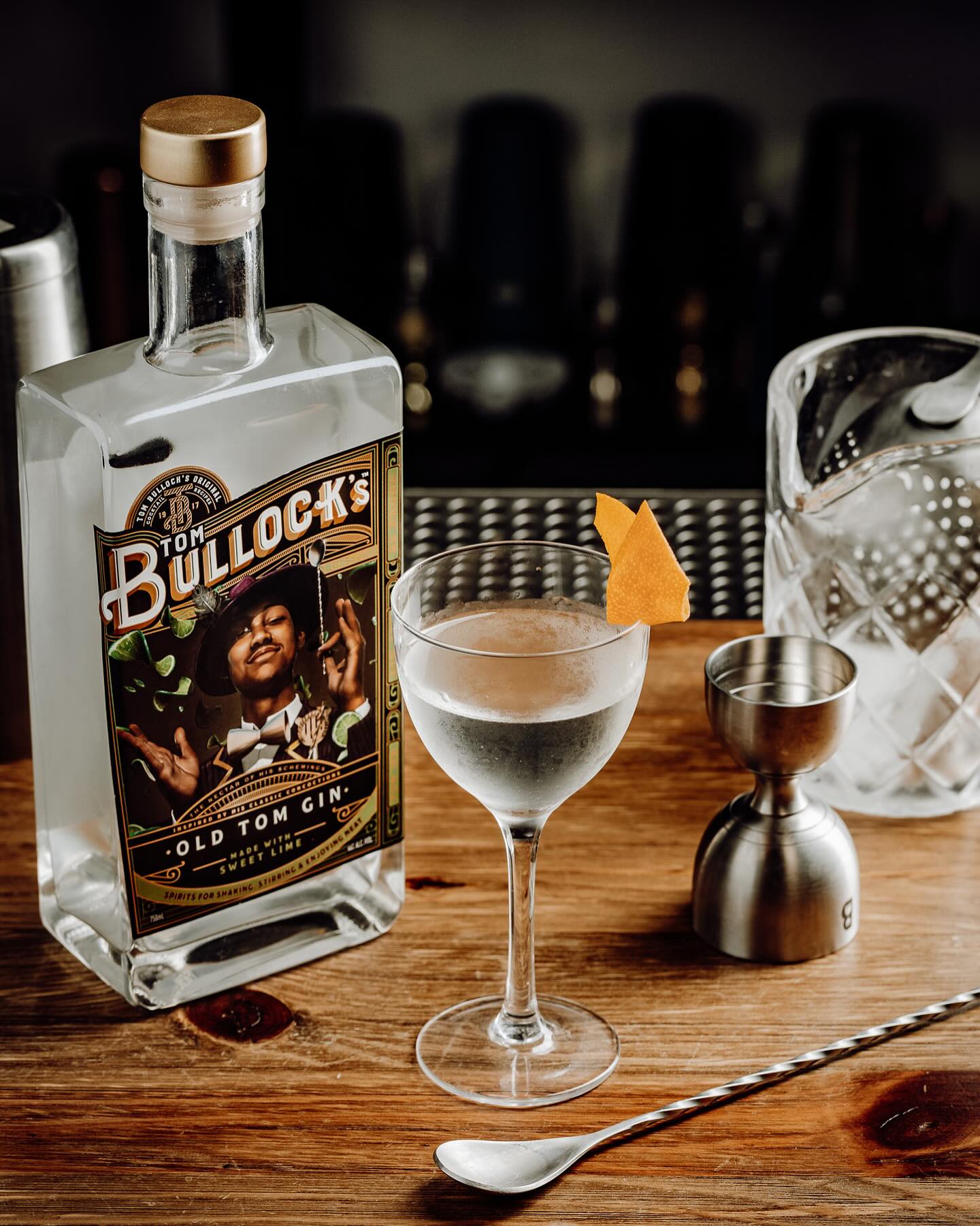 tom bullock's old tom gin with sweet lime