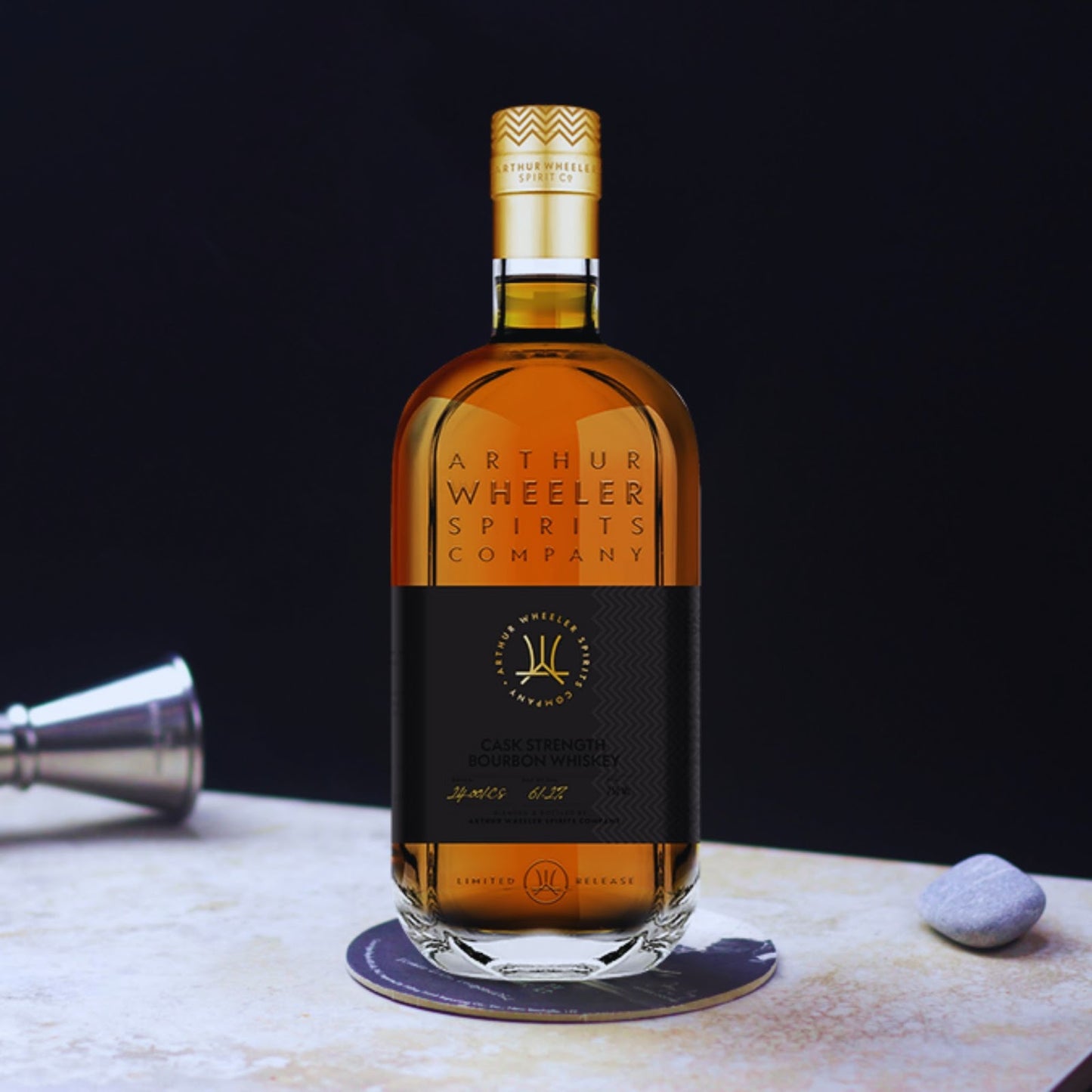 arthur wheeler spirits company signature bourbon finished with toasted oak staves