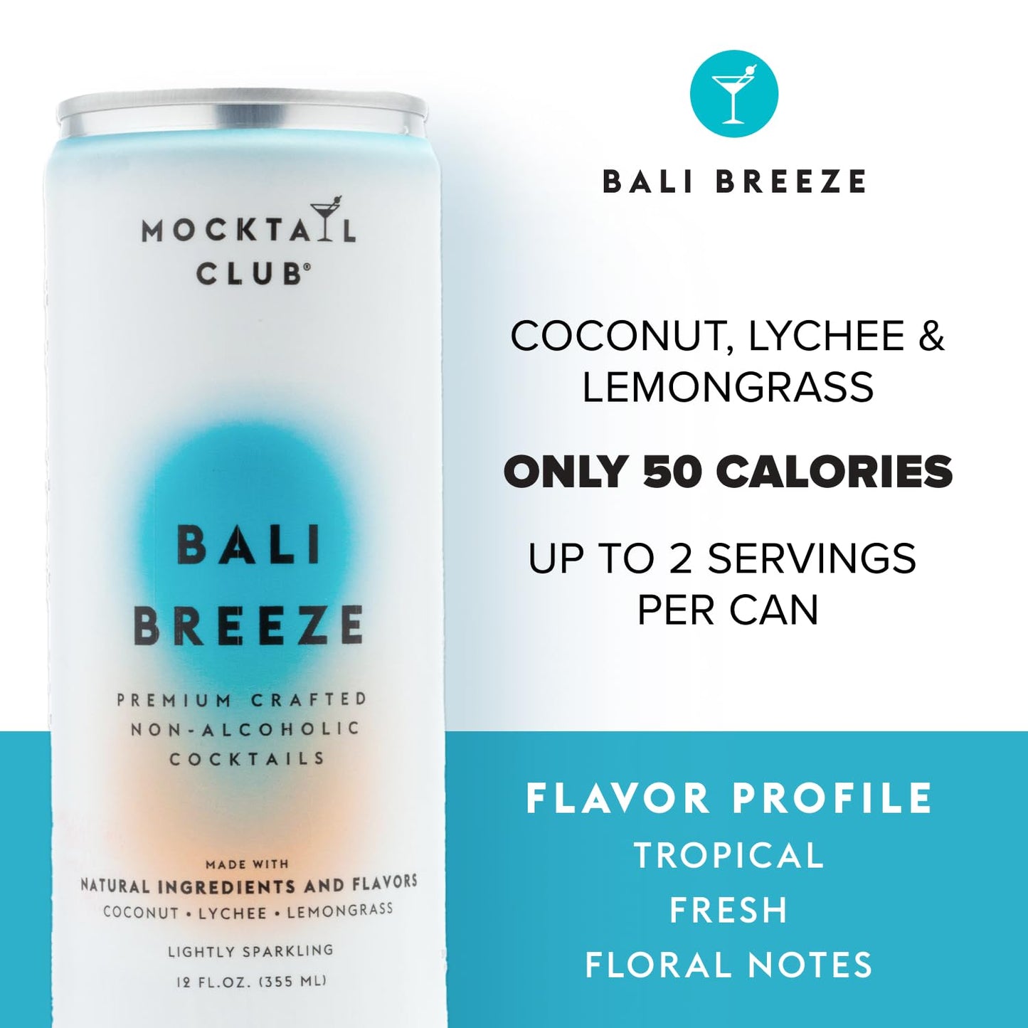 mocktail club havana twist sparkling non-alcoholic cocktail 12oz (4pk), 80 cals, gluten-free, no artificial ingredients, zero proof – with lime, cucumber, mint & cardamom