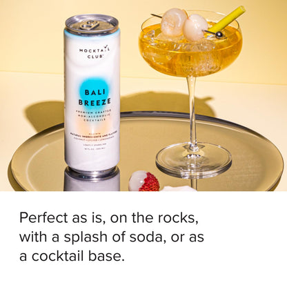 Mocktail Club Havana Twist Sparkling Non-Alcoholic Cocktail 12oz (4pk), 80 Cals, Gluten-Free, No Artificial Ingredients, Zero Proof – with Lime, Cucumber, Mint & Cardamom