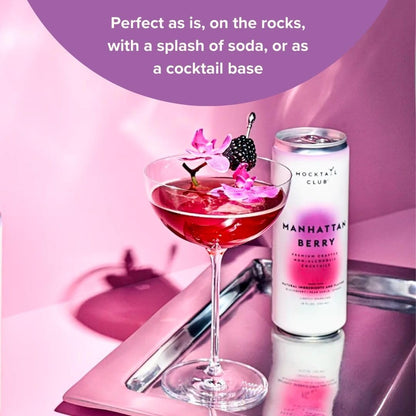 Mocktail Club Havana Twist Sparkling Non-Alcoholic Cocktail 12oz (4pk), 80 Cals, Gluten-Free, No Artificial Ingredients, Zero Proof – with Lime, Cucumber, Mint & Cardamom