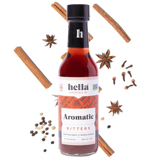 Hella Cocktail Co. Aromatic Bitters (5 Fl Oz) - Craft Cocktail Bitters for Classic Old Fashioned and Manhattan Cocktails