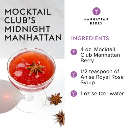 Mocktail Club Havana Twist Sparkling Non-Alcoholic Cocktail 12oz (4pk), 80 Cals, Gluten-Free, No Artificial Ingredients, Zero Proof – with Lime, Cucumber, Mint & Cardamom