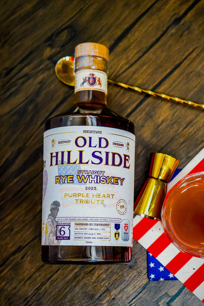 Old Hillside Straight Rye Purple Heart Tribute