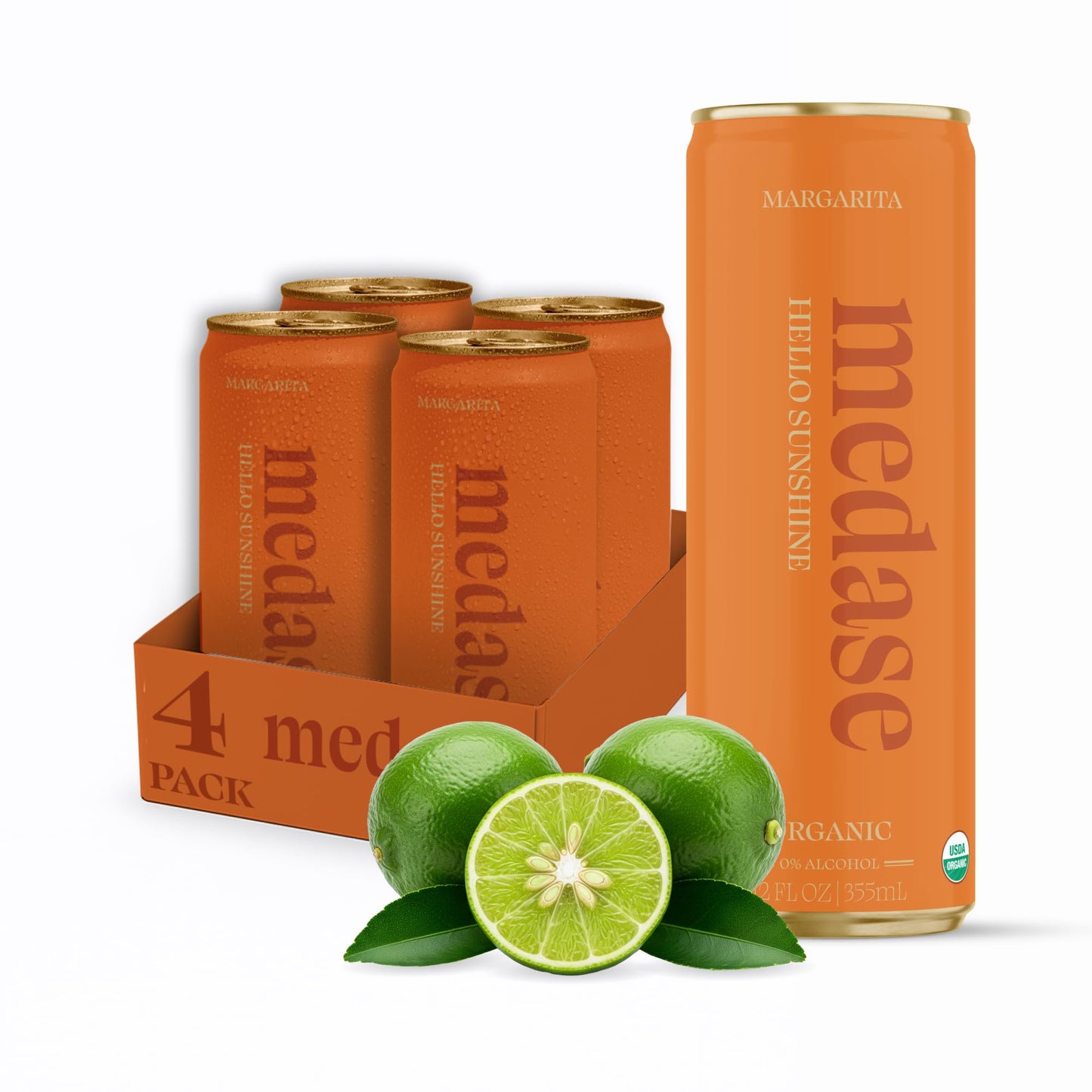 medase non-alcoholic craft cocktails variety (4-pack cans) – margarita, mojito, moscow mule, rum punch, old fashioned & lemon drop