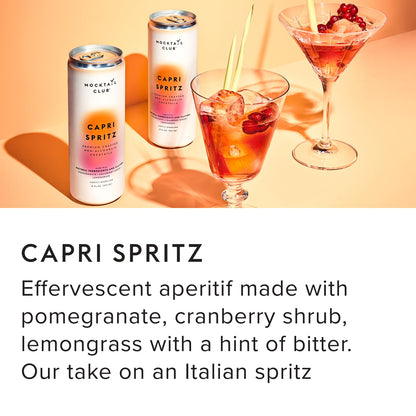 Mocktail Club Havana Twist Sparkling Non-Alcoholic Cocktail 12oz (4pk), 80 Cals, Gluten-Free, No Artificial Ingredients, Zero Proof – with Lime, Cucumber, Mint & Cardamom