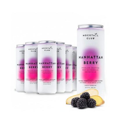 Mocktail Club Havana Twist Sparkling Non-Alcoholic Cocktail 12oz (4pk), 80 Cals, Gluten-Free, No Artificial Ingredients, Zero Proof – with Lime, Cucumber, Mint & Cardamom