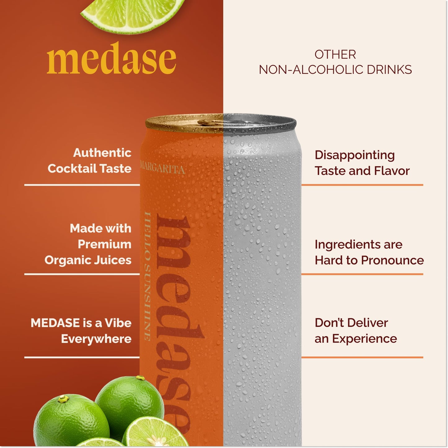 medase non-alcoholic craft cocktails variety (4-pack cans) – margarita, mojito, moscow mule, rum punch, old fashioned & lemon drop