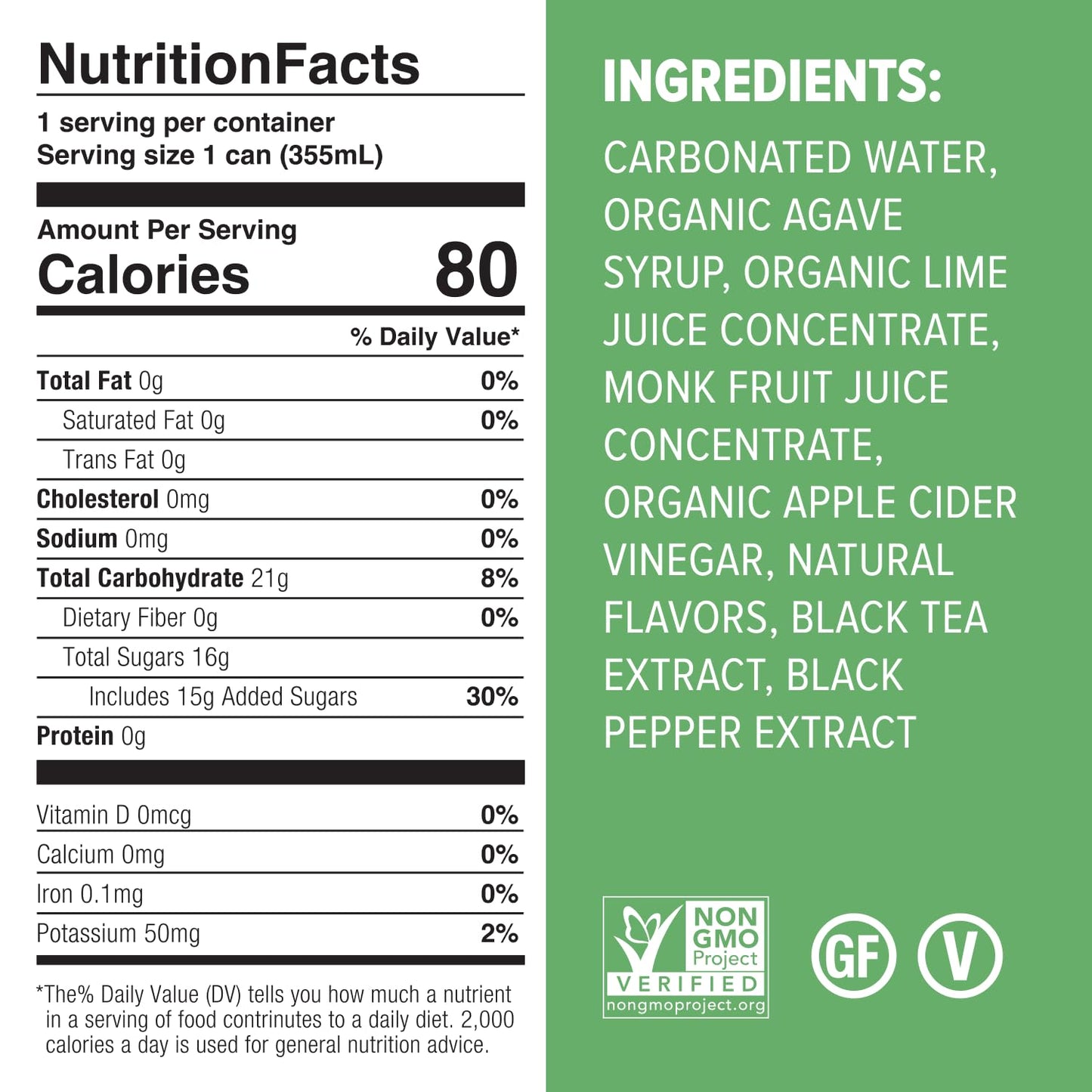 mocktail club havana twist sparkling non-alcoholic cocktail 12oz (4pk), 80 cals, gluten-free, no artificial ingredients, zero proof – with lime, cucumber, mint & cardamom