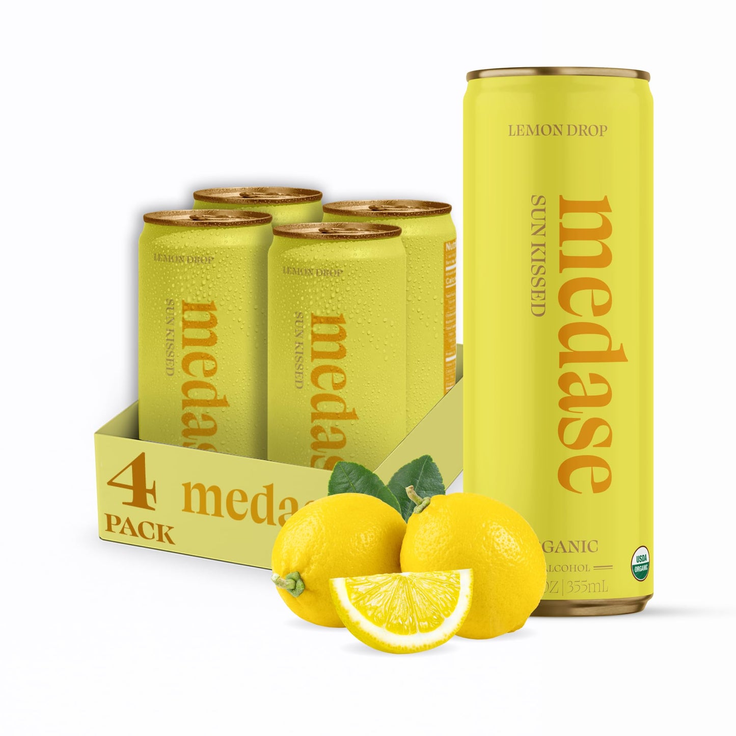 medase non-alcoholic craft cocktails variety (4-pack cans) – margarita, mojito, moscow mule, rum punch, old fashioned & lemon drop