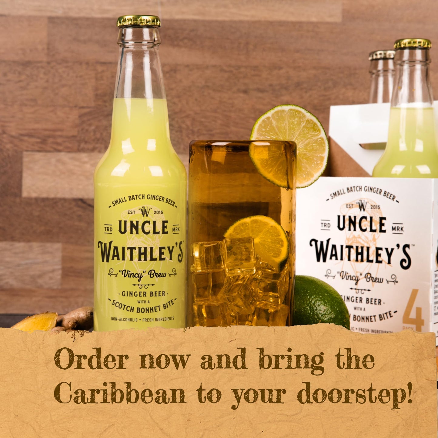 uncle waithley’s caribbean ginger beer with scotch bonnet pepper