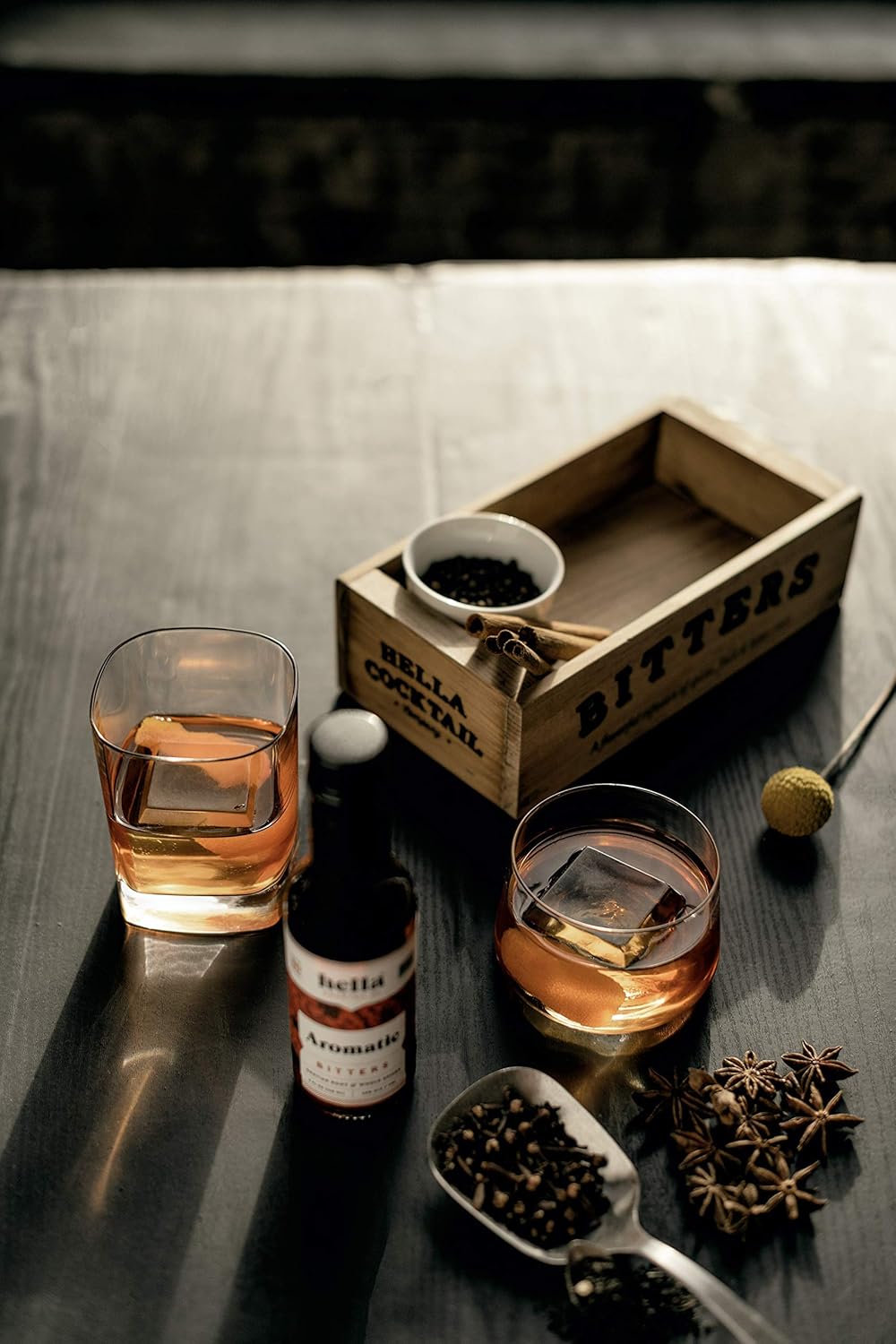 hella cocktail co. aromatic bitters (5 fl oz) - craft cocktail bitters for classic old fashioned and manhattan cocktails