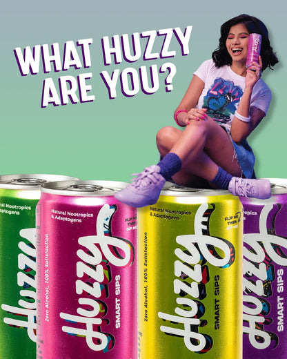 Huzzy Smart Sips Greatest Sips Variety Pack | 4 Flavors | 4-Pack