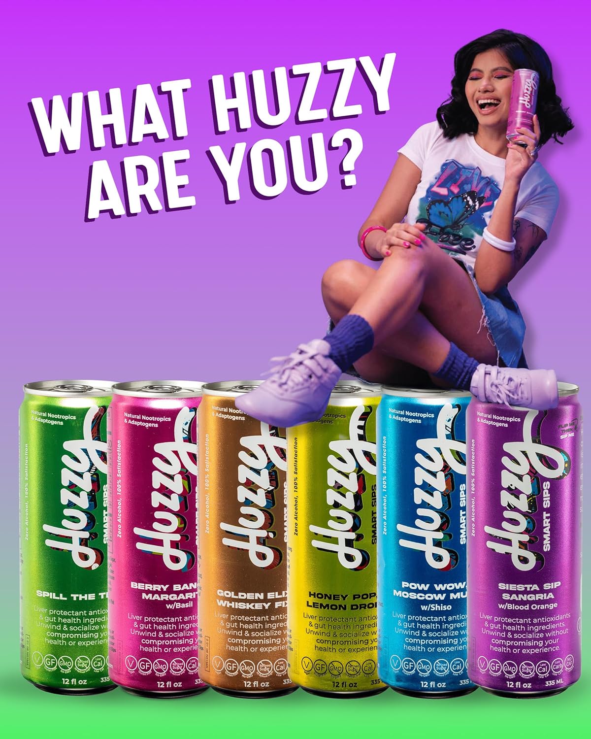 huzzy smart sips honey pop lemon drop