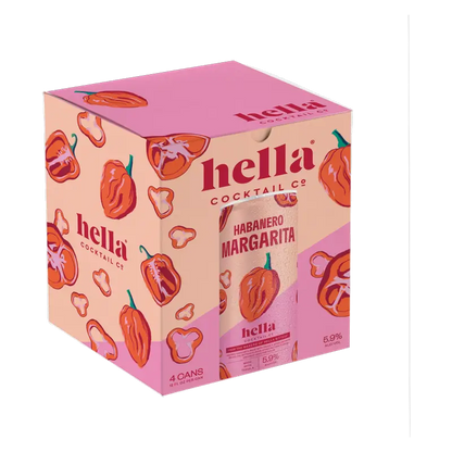 Hella Cocktail Co. Habanero Margarita 4‑pack (12 oz)