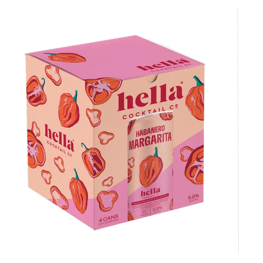 Hella Cocktail Co. Habanero Margarita 4‑pack (12 oz)