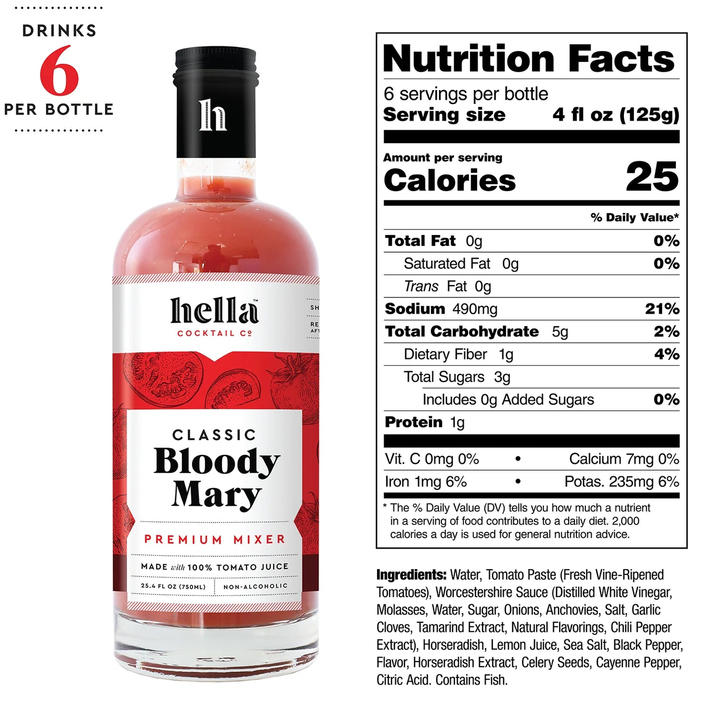 hella cocktail co. classic bloody mary cocktail mixer