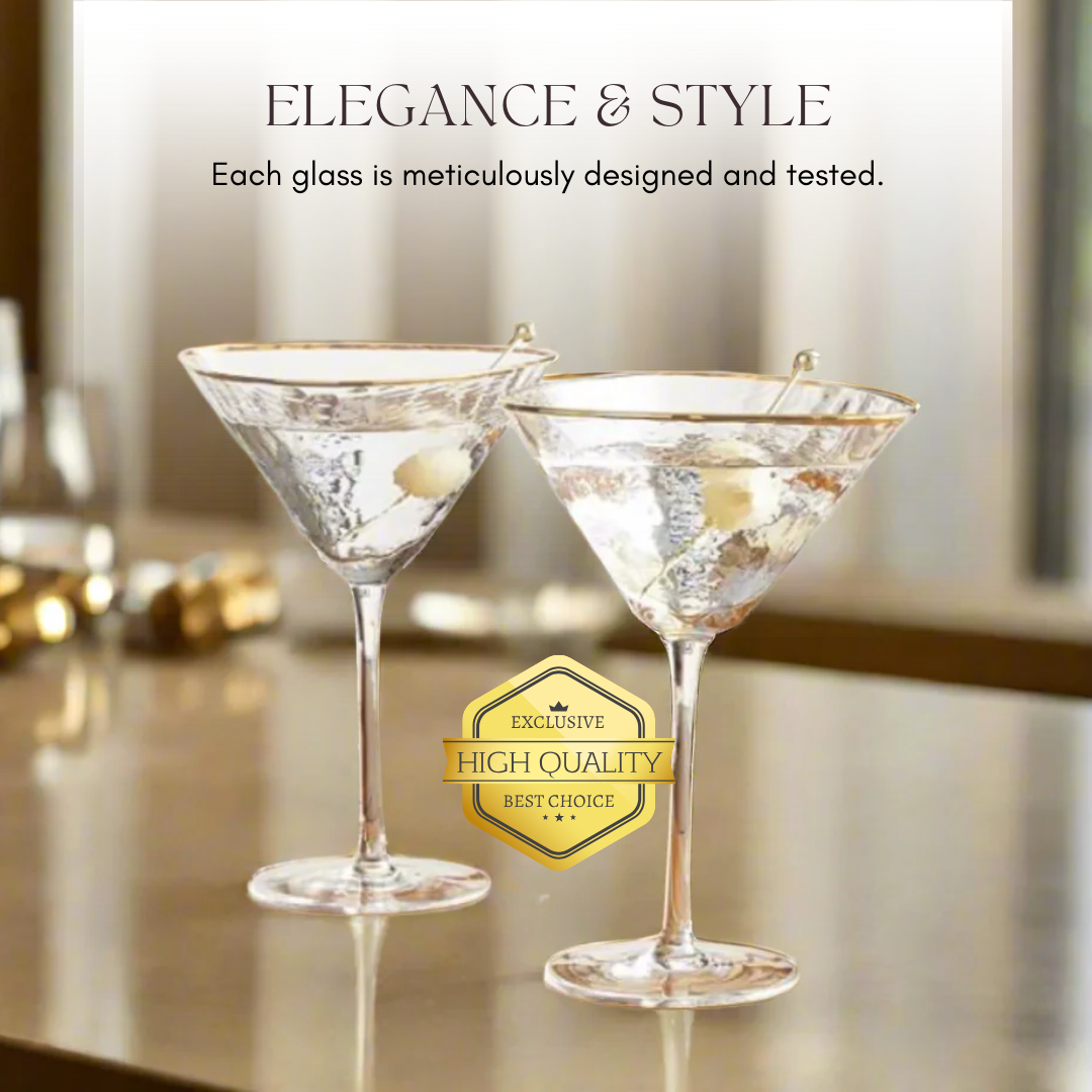 clear hammered cocktail glasses