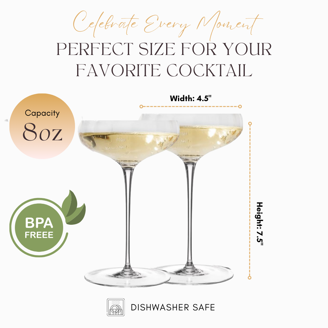 rounded coupe glasses