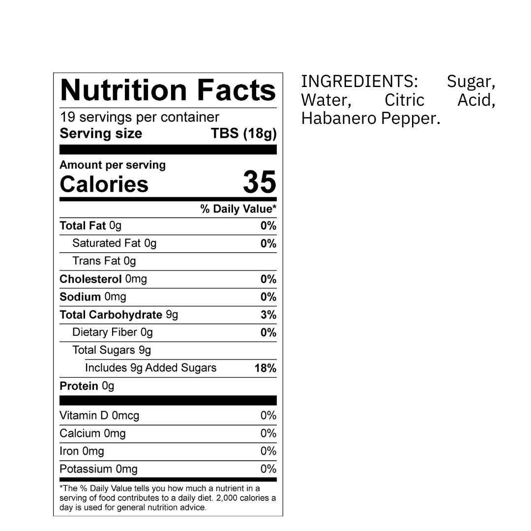 habanero flavored syrup