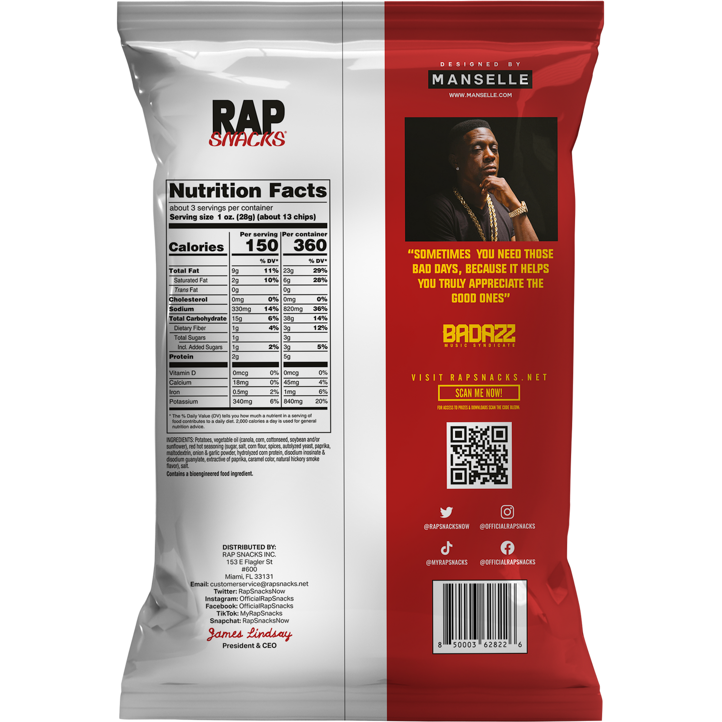 rap snacks lil boosie | louisiana heat wavy chips (10 bags)