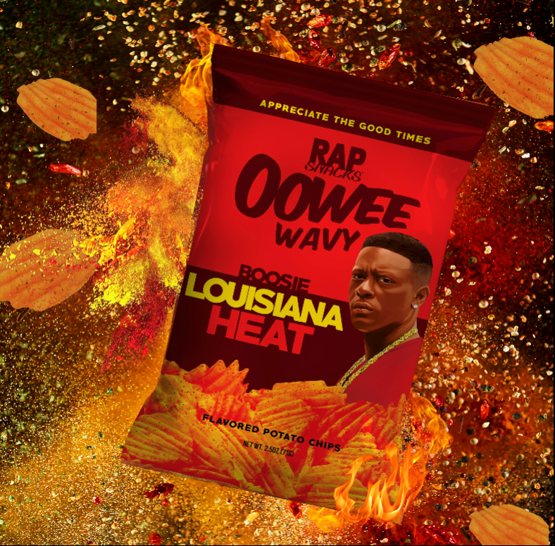 rap snacks lil boosie | louisiana heat wavy chips (10 bags)