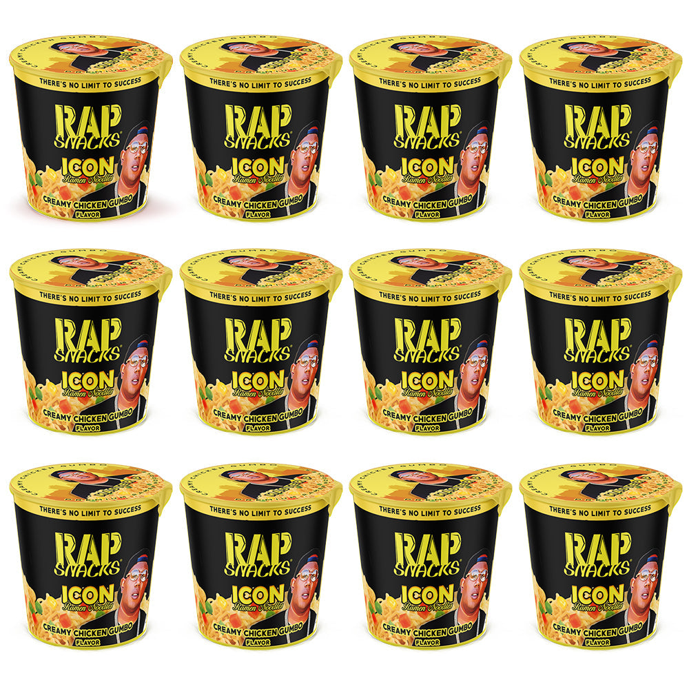 rap snacks creamy chicken gumbo ramen master p | (12) 2.25oz cups