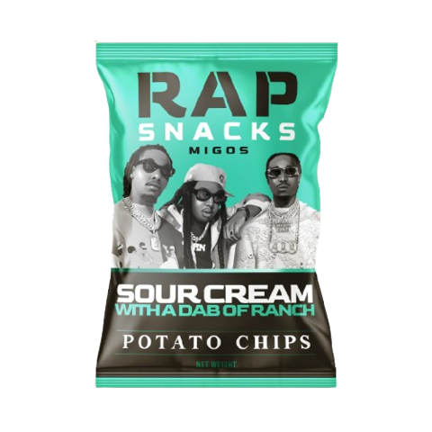 rap snacks migos | sour cream with a dab of ranch chips (10 bags)
