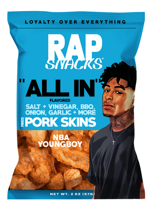 Rap Snacks NBA Youngboy "All In" Flavored Fried Pork Skins (1.75oz) (12ct)