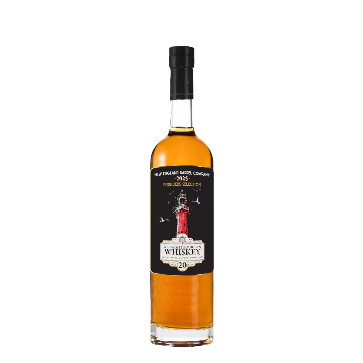 new england barrel company 20 year single barrel bourbon — bottle front