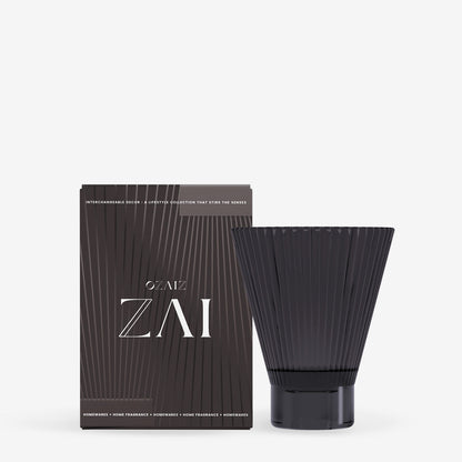 Black ZAI tumbler beside its matching box