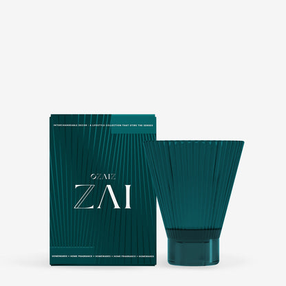 Teal ZAI tumbler beside its matching box