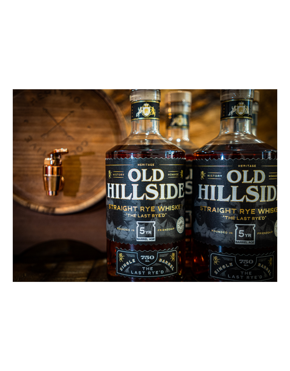 old hillside straight rye whiskey "the last rye'd" 5 year