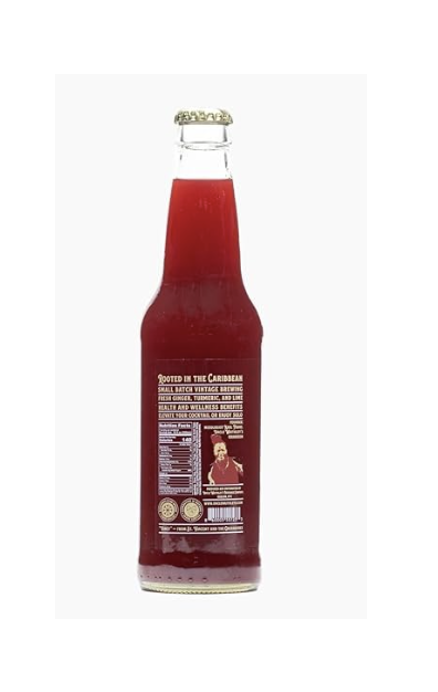 uncle waithley's caribbean ginger beer with hibiscus, mocktails non-alcoholic drinks, ginger beer soft drink, healthy refreshing non-alcoholic drinks and beverages (24 pack, 355ml each)